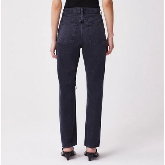 Agolde 90's Pinch Waist High Rise Straight Leg Denim Jeans In Howl Size 26 NWT - Picture 4 of 10